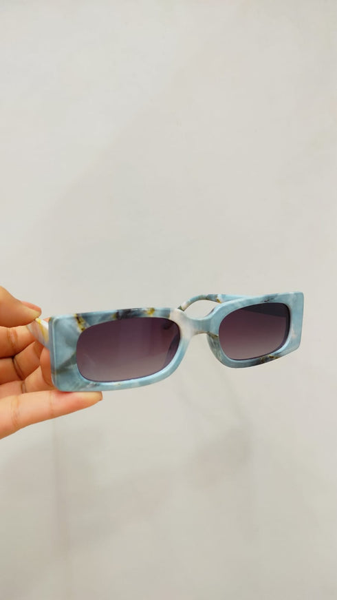 Rectangular Retro Narrow Sunglasses